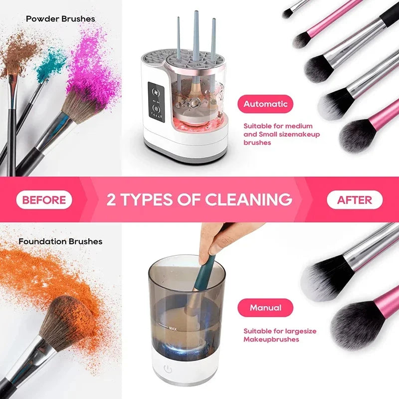 Nettoyeur Électrique de Pinceaux de Maquillage 3 en 1 – USB Automatique