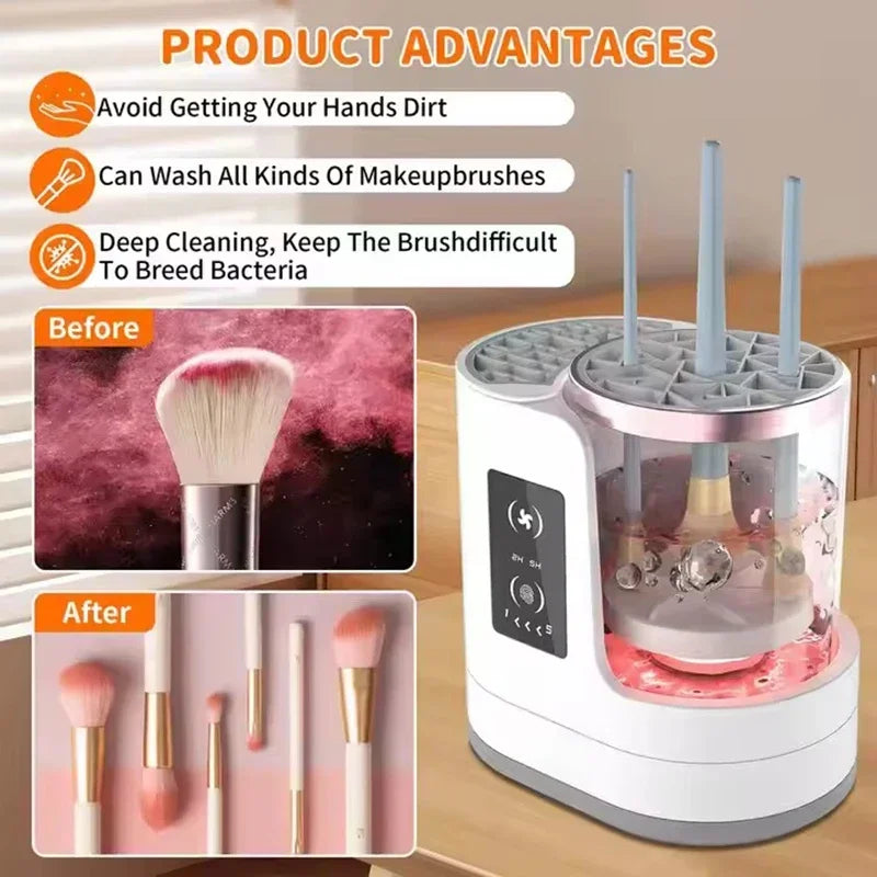 Nettoyeur Électrique de Pinceaux de Maquillage 3 en 1 – USB Automatique