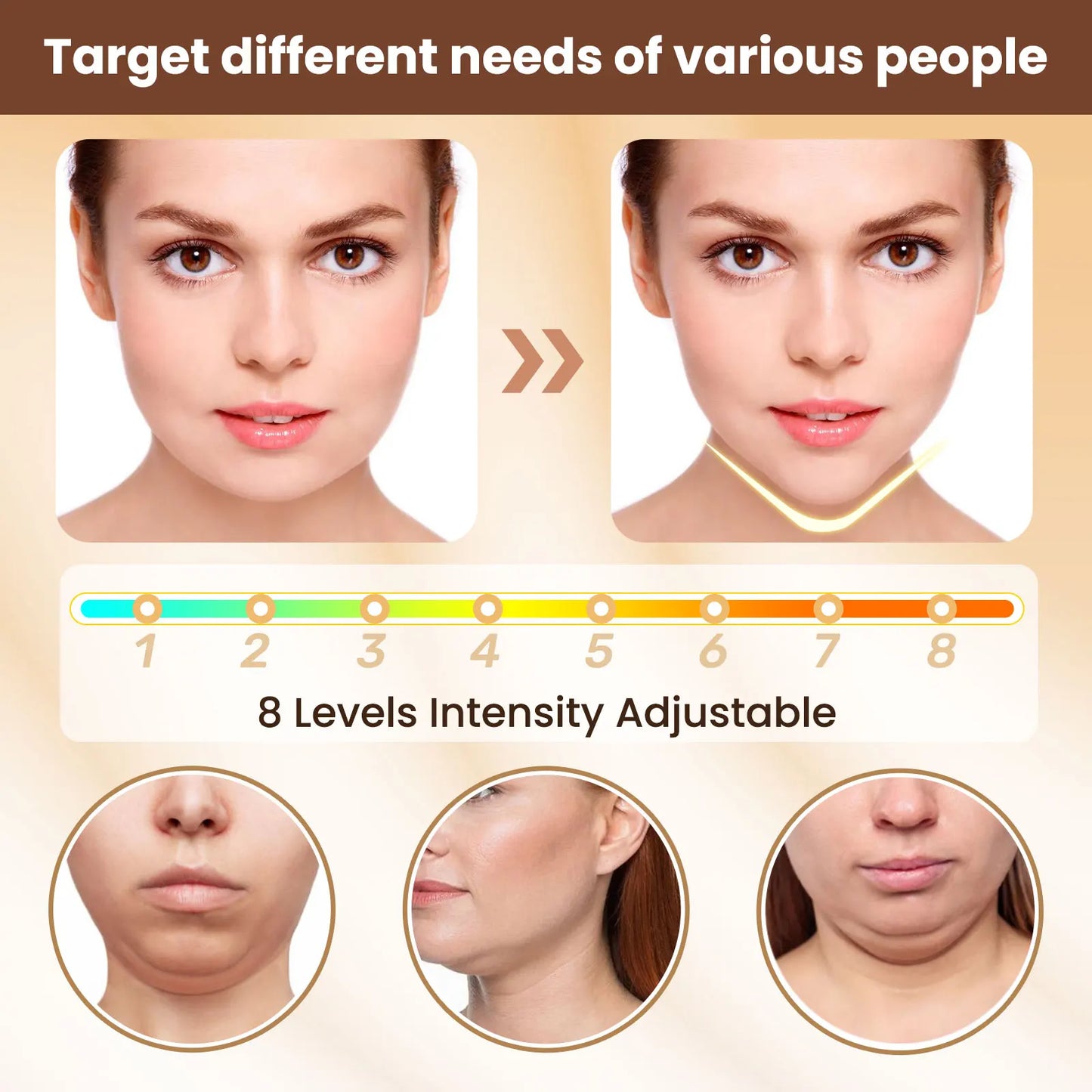 Appareil Beauté Électrique Lifting Visage en V – Massage Raffermissant, Réduction du Double Menton