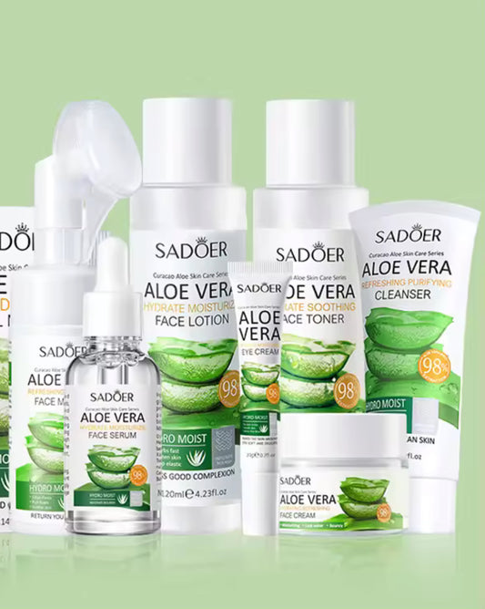 Kit Soins du Visage SADOER Aloe Vera – 5 pièces
