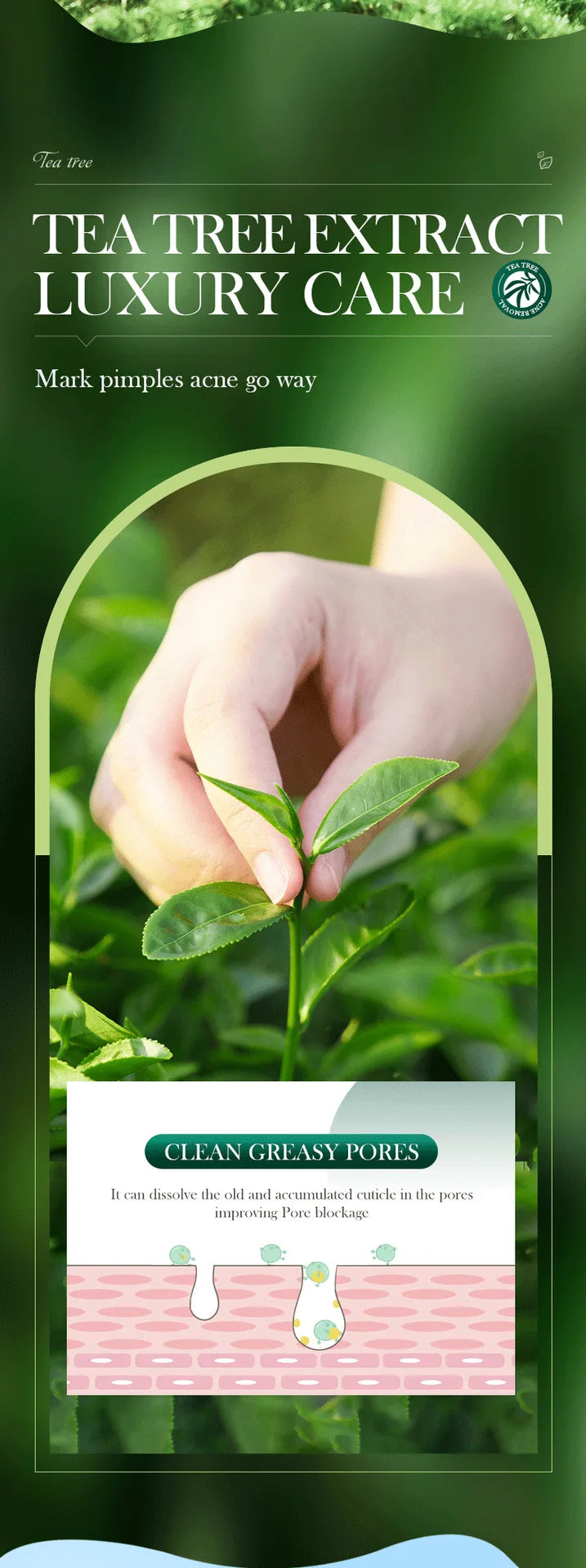Gel crème hydratante SADOER au Tea Tree – Anti-acné et hydratante, idéale pour les adolescentes