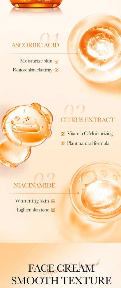 Crème Visage SADOER à la Vitamine C – Éclat & Hydratation pour les adolescentes