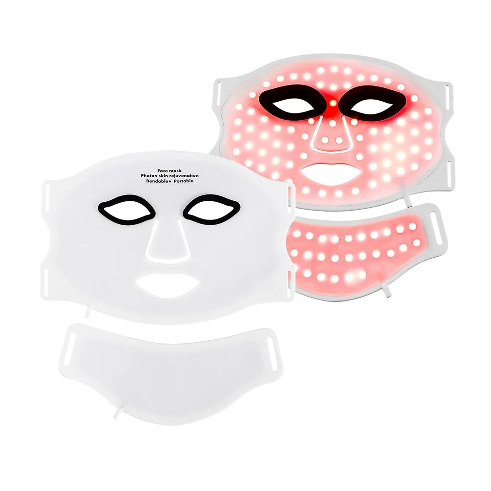 Masque LED en silicone Foreverlily pour le visage et le cou, 7 couleurs
