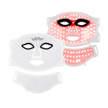 Masque LED en silicone Foreverlily pour le visage et le cou, 7 couleurs