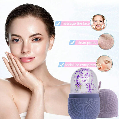 Rouleau Facio‑Oculaire Ice Roller – Silicone Réutilisable (1 pièce)