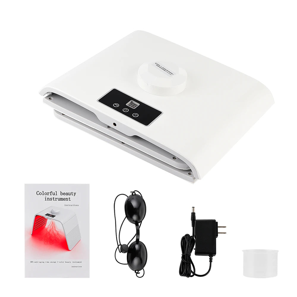 Masque LED 7 Couleurs + Pulvérisateur Nano à Eau – SPA à Domicile