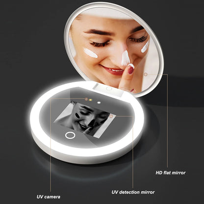 Miroir UV de Poche avec Caméra – Test Solaire & Maquillage (3,5")