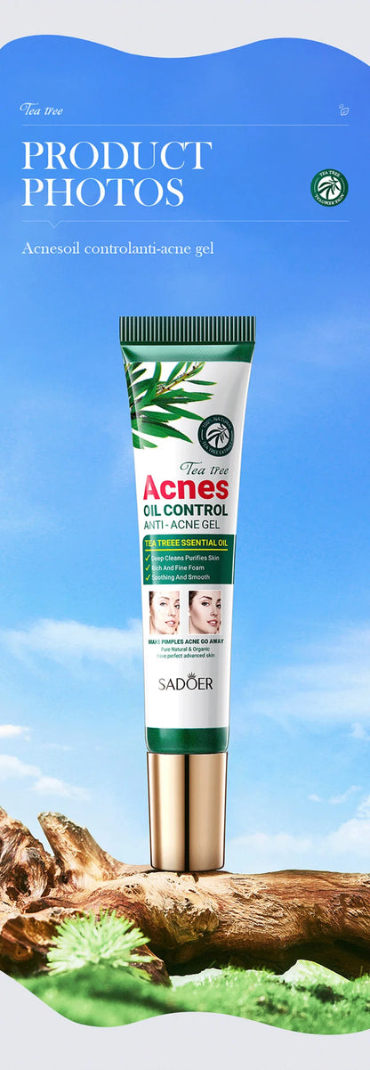 Gel crème hydratante SADOER au Tea Tree – Anti-acné et hydratante, idéale pour les adolescentes
