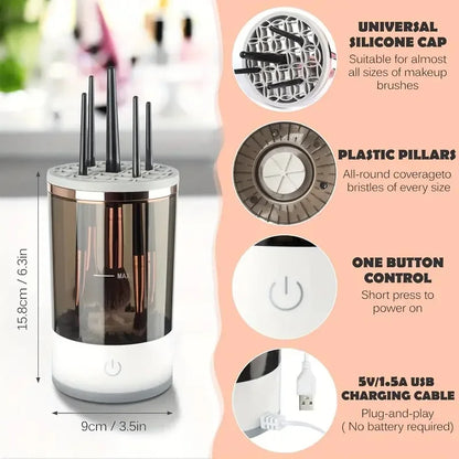 Nettoyeur de Pinceaux de Maquillage Électrique USB