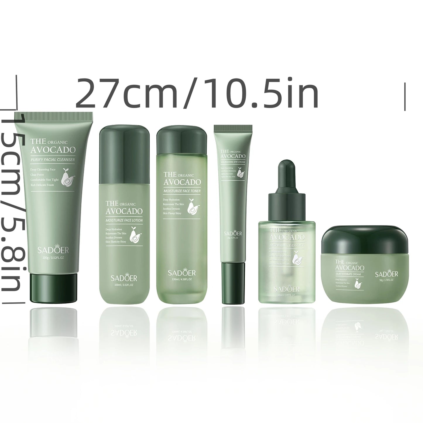 Coffret Soin Visage 6-en-1 à l’Avocat – SADOER