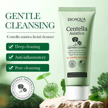 Nettoyant Visage BIOAQUA à la Centella Asiatica – Gel moussant hydratant & contrôle sébum