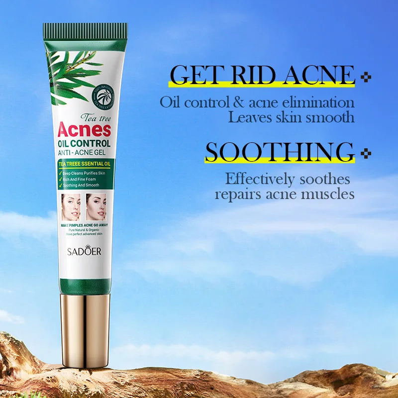 Gel crème hydratante SADOER au Tea Tree – Anti-acné et hydratante, idéale pour les adolescentes