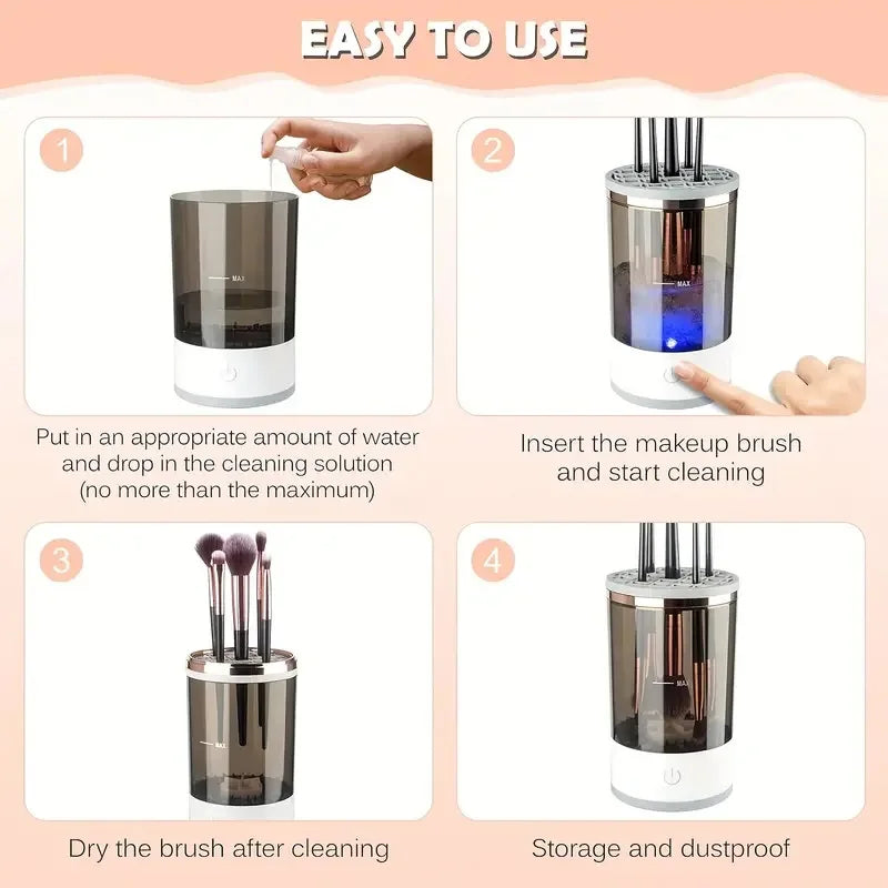 Nettoyeur de Pinceaux de Maquillage Électrique USB