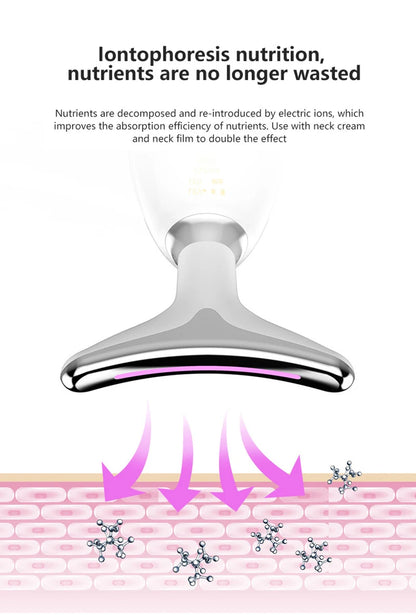 Appareil de beauté à LED 7 couleurs pour lifting du visage, rajeunissement de la peau du cou, masseur minceur, lifting, raffermissement, suppression des rides du visage
