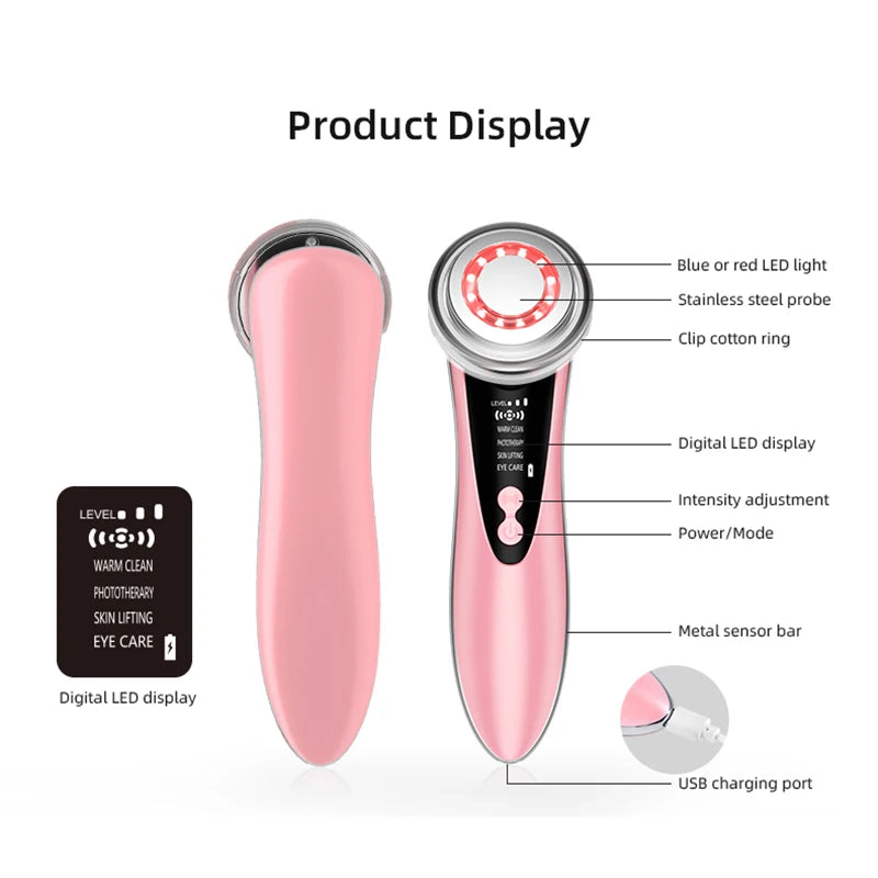 Appareil de Massage Visage à Ultrasons – Soin Beauté Personnel Haute Qualité, Anti-Âge