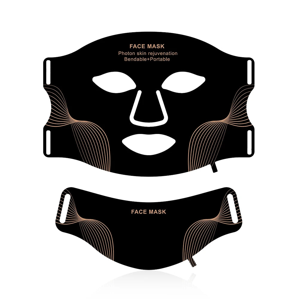 Masque LED en silicone Foreverlily pour le visage et le cou, 7 couleurs