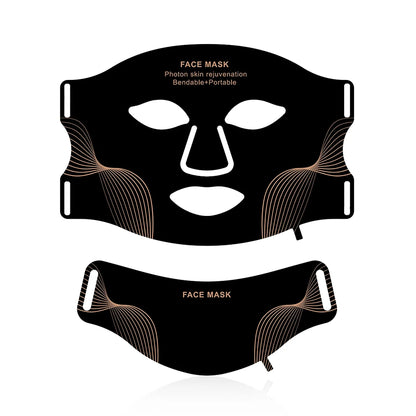 Masque LED en silicone Foreverlily pour le visage et le cou, 7 couleurs