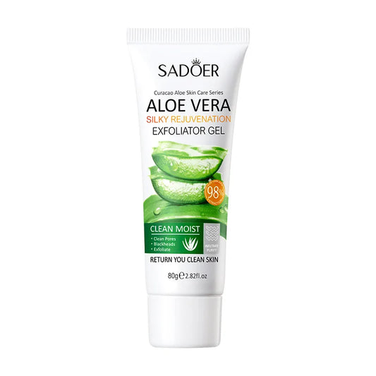 Gel exfoliant visage SADOER à l’Aloe Vera – Doux et purifiant, parfait pour les ados