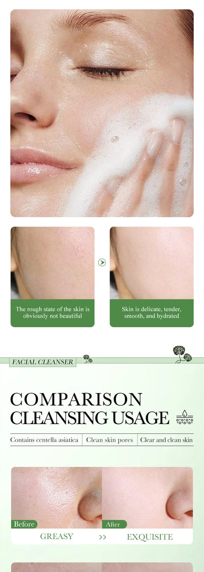 Nettoyant Visage BIOAQUA à la Centella Asiatica – Gel moussant hydratant & contrôle sébum