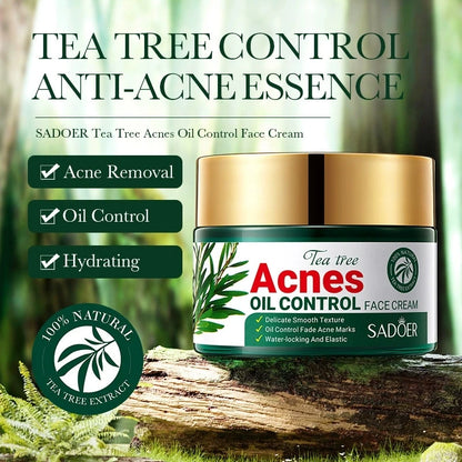 Crème visage SADOER au Tea Tree – Anti-acné & Contrôle de l’huile