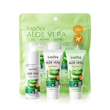 Ensemble de soins de la peau 3 pièces SADOER Aloe Vera