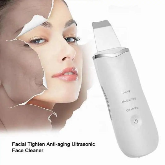 Épurateur de peau à ultrasons, nettoyeur de visage vibrant en profondeur