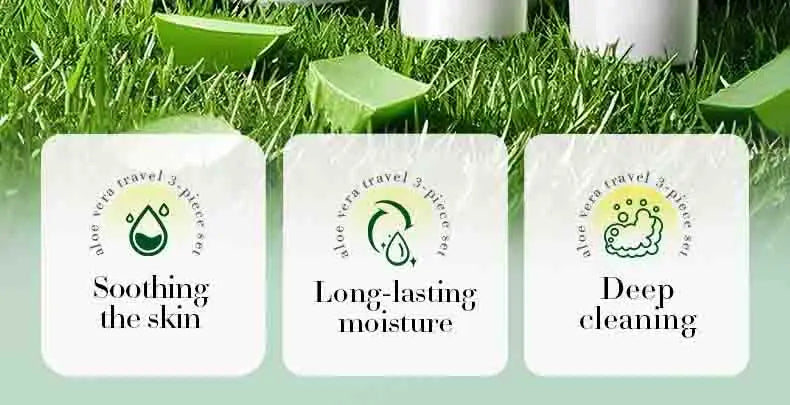 Ensemble de soins de la peau 3 pièces SADOER Aloe Vera